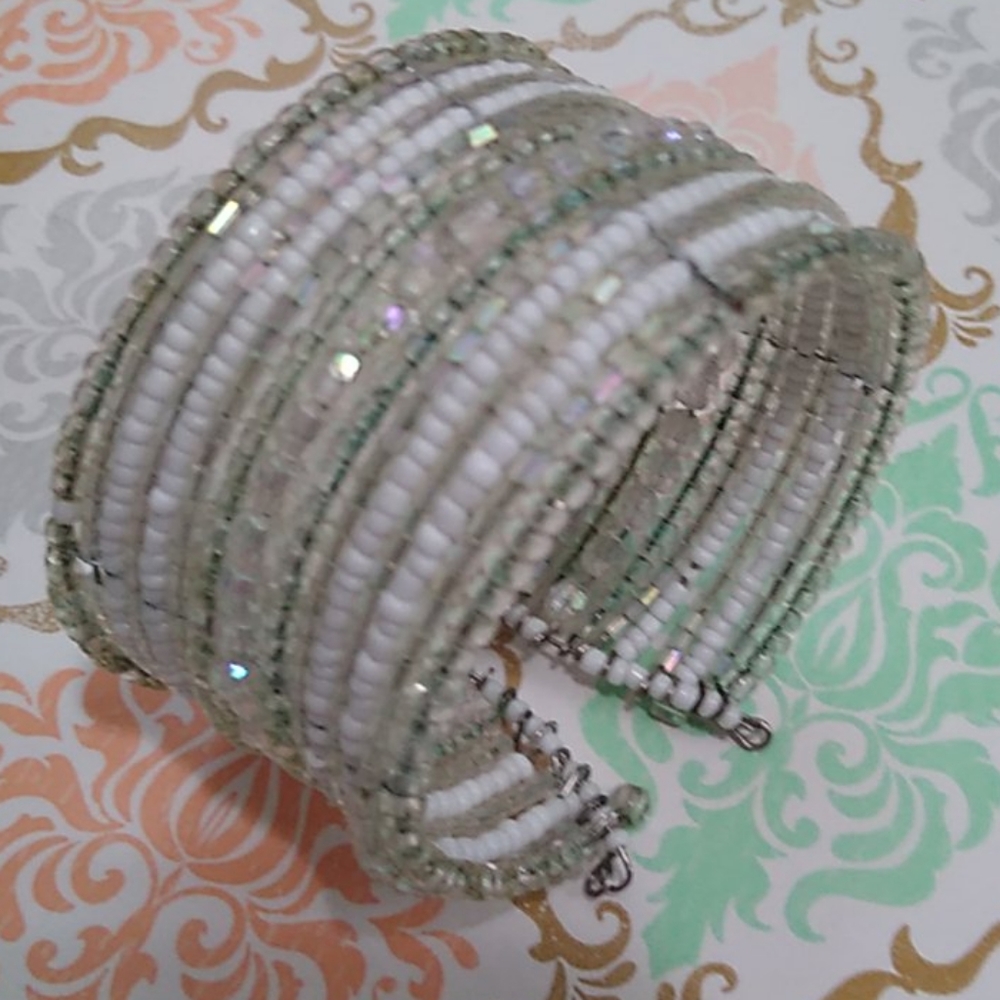 Seed Bead Bangle Bracelet